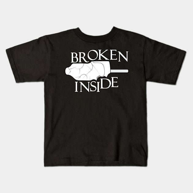 Broken Inside Kids T-Shirt by O&P Memes